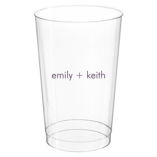 Right Side Name Clear Plastic Cups